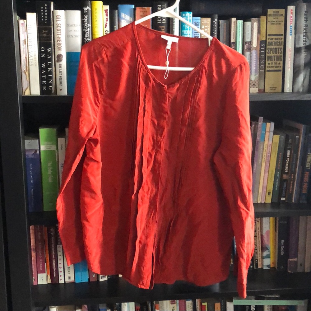 Joie Silk Blouse in Persimmon
